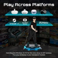 KAT Walk C2 Plus VR Treadmill — Full-Body Locomotion System with Foot Haptics & Compact 360° Platform for Gaming and Fitness — US Size 6(m-5)