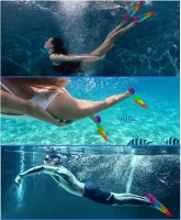 Short Youth Swim Fins by Prsca — Training Flippers for Children, Beginners, Girls & Boys(m-6)