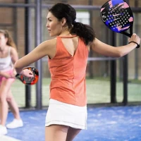 Lightweight Padel Racquet with Carbon Fiber Face and EVA Memory Flex Foam Core(m-6)