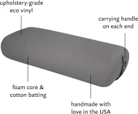 Hugger Mugger Standard Yoga Bolster — Firm, Supportive, Handmade & Durable(m-8)