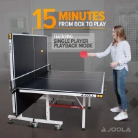 JOOLA Rally TL Professional Indoor Ping Pong Table (9'x5') w/ Quick-Clamp Net & Post — Tournament Quality, Fast Assembly, Playback Mode(m-2)