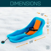 Gizmo Riders Baby Rider Toddler Sled with 3-Point Harness, Anti-Slip Foam Seat & Retractable Tow Strap — 6 Months to 3 Years, Supports up to 55 lb(m-6)