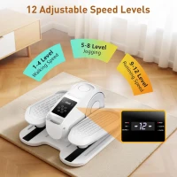 Under-Desk Elliptical Exercise Machine — 12-Speed Seated Foot Pedal Trainer with Auto/Manual Modes, Portable Electric Ellipse for Seniors (As Seen on TV)(m-5)