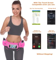 No.1 Hydration Belt by Runtasty - Premium Running Fuel Belt w/2 BPA-Free 10 oz Bottles, Tilt-Up Touchscreen Pocket, Universal iPhone Fit, Runners Ebook & No-Bounce Design(m-5)
