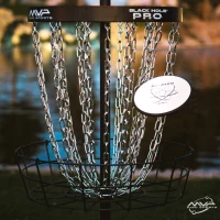 MVP Disc Sports Black Hole Pro — 24-Chain Portable Disc Golf Basket(m-7)
