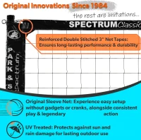 Spectrum Classic by Park & Sun Sports — Adjustable Professional Outdoor Volleyball Net Kit(m-3)