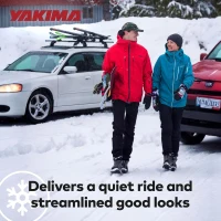 YAKIMA FatCat EVO 4 Roof Rack - Holds 4 Pairs of Skis or 2 Snowboards, Universal Mount with Expandable DoubleJoint Hinge and Integrated SKS Locks(m-6)