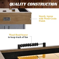 Barrington Shuffleboard Urban Collection 9' Shuffleboard Table — PVC-Laminated Finish with Puck Set & Accessories, Ideal for Family Game Rooms(m-3)