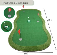 Chriiena Golf Putting Green Mat - Large Professional Practice Surface for Indoor and Outdoor Training(m-5)