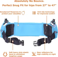 No.1 Hydration Belt by Runtasty - Performance Running Fuel Belt w/2 BPA-Free 10 oz Bottles, Tilt-Up Touchscreen Pocket, Fits All iPhones, Runners Ebook & Anti-Bounce Fit(m-2)