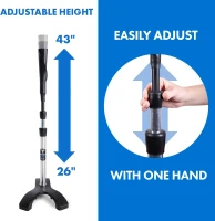 Tanner Heavy Batting Tee – Ultra-Durable Hitting Tee with Weighted ""Claw"" Base | Adjustable 26–43"" | Baseball, Softball, Slow Pitch(m-6)