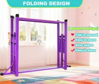 Marfula Foldable Gymnastics Kip Bar for Kids & Teens (Ages 3-25) - 5Ft/8Ft Base, 4Ft Width, 5Ft Adjustable Height - Professional Training Equipment for Home & Club(m-5)