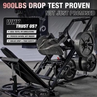 GMWD 45° Leg Press & Hack Squat Combo — Linear Bearing 2-in-1 Lower-Body Machine with Weight Storage, 84×38"" Base, Commercial-Style Home Gym Equipment(m-2)