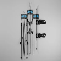 Gravity Grabber 3-Pack - Ski & Snowboard Wall Rack with Anti-Slip, Gravity-Locking Arms | Garage & Gear Organizer(m-2)