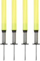 Champion Sports APSET Outdoor Agility Pole Set – Four 66-inch Yellow Poles with Spring-Loaded Ground Spikes and Carry Bag(m-2)