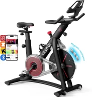 Yesoul Magnetic Indoor Cycling Bike – Black & White Smart Stationary Bike with 10"" Tablet Mount, Quiet Resistance, Comfortable Seat for Home Workouts(m-1)