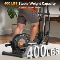 Niceday Magnetic Elliptical Trainer – Home Elliptical with 18"" Stride, 16 Resistance Levels, 400 lb Capacity, Bluetooth & Kinomap Support(m-6)