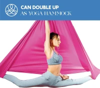 Aerial Silks Starter Kit — Durable 9-Yard Tricot Aerial Hammock with Rigging Hardware & Instruction Guide | Aerial Swing for Acrobatic Flying Yoga & All Levels (Rigging Up to 13 ft)(m-6)
