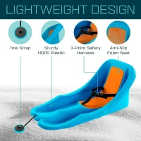 Gizmo Riders Baby Rider Toddler Sled with 3-Point Harness, Anti-Slip Foam Seat & Retractable Tow Strap — 6 Months to 3 Years, Supports up to 55 lb(m-5)