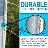 Franklin Sports Competition Mini Folding Soccer Goal – 6' x 4' Portable Steel Backyard Goal with Net & Stakes – Compact Training Size, Multiple Colors(m-2)