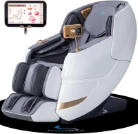 MassaMAX MT339 4D Full-Body Shiatsu Massage Chair Recliner with Electric Extendable Footrest, Zero Gravity, SL-Track, Deep Yoga Stretch, 15 Modes, AI Voice & Foot Rollers (White)(m-1)