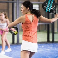 EVA Memory Foam Core Padel Racket with Carbon Fiber Surface – Lightweight, Round Shape(m-7)