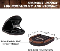 Barrington Poker Folding Table & Tabletop Collection — Padded Casino-Style Rail with Felt Play Surface for Texas Hold'em (Multi-Style)(m-6)