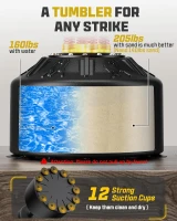 FITVEN Freestanding Kickboxing Bag with Suction-Cup Base and Boxing Gloves — 70"" Heavy-Duty Stand(m-4)