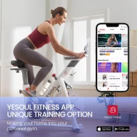 Yesoul Smart Magnetic Exercise Bike — Low-Noise Home Cycling Bike with Tablet Mount, Comfortable Seat & Bluetooth Fitness App(m-3)