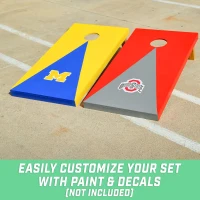 GoSports Regulation 4' x 2' Solid Wood Cornhole Boards Set with Carrying Case (Light Brown Stain)(m-6)