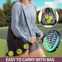 Carbon Fiber Surface Padel Racket with EVA Memory Flex Foam Core – Lightweight Paddle(m-6)