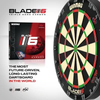 WINMAU Blade 6 Triple Core Carbon Dartboard – PDC-Endorsed Professional Tournament Board with Rota-Lock & Spirit Level(m-7)