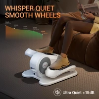 Under-Desk Elliptical Trainer – Electric Seated Pedal Exerciser with Remote, 12 Speed Levels, Forward/Reverse, Manual (HR) & Auto Modes for Home or Office(m-5)