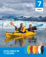 OCEANBROAD Kayak Paddle — 86in/218cm, 90.5in/230cm, 95in/241cm Lightweight Alloy Shaft Oar with Paddle Leash(m-3)