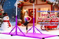 Marfula Foldable Gymnastics Kip Bar for Kids & Teens (Ages 3-25) - 5Ft/8Ft Base, 4Ft Width, 5Ft Adjustable Height - Professional Training Equipment for Home & Club(m-6)