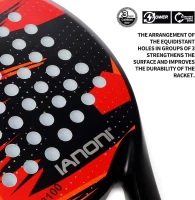 Carbon Fiber Surface Padel Racket — EVA Memory Foam Core, Lightweight Design(m-3)