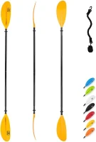 OCEANBROAD Kayak Paddle — Aluminum Alloy Shaft & Fiberglass-Reinforced PP Blades, 86/90.5/95 in (218/230/241 cm) with Paddle Leash(m-1)