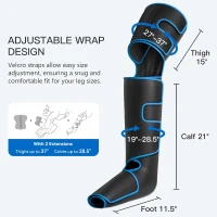 CINCOM Air Compression Leg Massager with Heat — Wraparound Full-Leg Therapy for Circulation, Pain Relief & Muscle Recovery (FSA/HSA Eligible)(m-6)