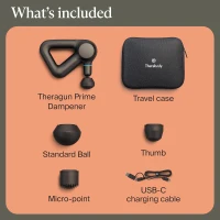 TheraGun Therabody Prime (5th Gen) Deep Tissue Percussion Massage Gun with Bluetooth – Personal Massager for Neck, Back, Shoulder, Leg Pain (Black)(m-9)