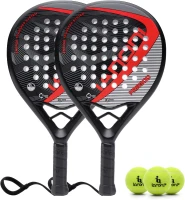 Performance Padel Racket — Carbon Fiber Face & EVA Memory Flex Foam Core, Extended Length(m-1)