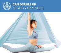 All-In-One Aerial Silks Starter Kit – 9 Yd Tricot Yoga Hammock with Rigging Hardware & Illustrated Guide, Aerial Swing for Flying Yoga and Acrobatics (Rigging Point up to 13 ft)(m-6)