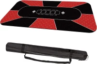 YUZPKRSI 70 x 35 Inch Poker Mat - Rubber Texas Hold'em Table Top for 8 Players, Folding Portable Poker Topper with Carry Bag for Casino-Style Games(m-8)