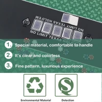 70 x 35 Inch Texas Hold'em Poker Mat — Portable Table Top with Premium Smooth Surface, Noise Reduction and Carrying Case for Professional Casino Play(m-4)
