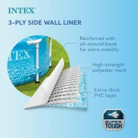 INTEX 28207EH Beachside 10 ft x 30 in Metal-Frame Above-Ground Pool Set — Includes 330 GPH Cartridge Filter Pump(m-5)