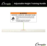 Champion Sports Adjustable-Height Training Hurdle (Red)(m-4)