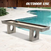 Barrington 11-ft Outdoor Shuffleboard Table — Competition-Grade Design with Puck Sets(m-3)