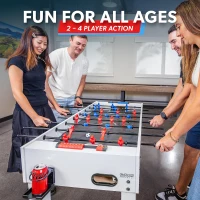 GoSports 48-Inch Foosball Table for Home, Office or Game Room - Gloss White Option(m-4)