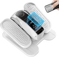 Under-Desk Mini Elliptical Exercise Machine (As Seen on TV), Electric Seated Pedal Trainer for Adults & Seniors with 12 Modes(m-1)