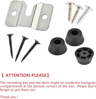 LinkVisions Professional Dartboard with Staple-Free Wiring, Tournament Size, 12 18g Steel-Tip Darts & Mounting Accessories(m-5)