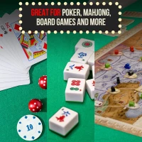 Felt Game Table Cover — Elastic Fitted Green Top for 58–64"" Round Tables, Ideal for Poker, Mahjong, Dominoes, Bridge(m-3)